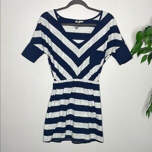 Roxy Navy and Grey Striped Dress